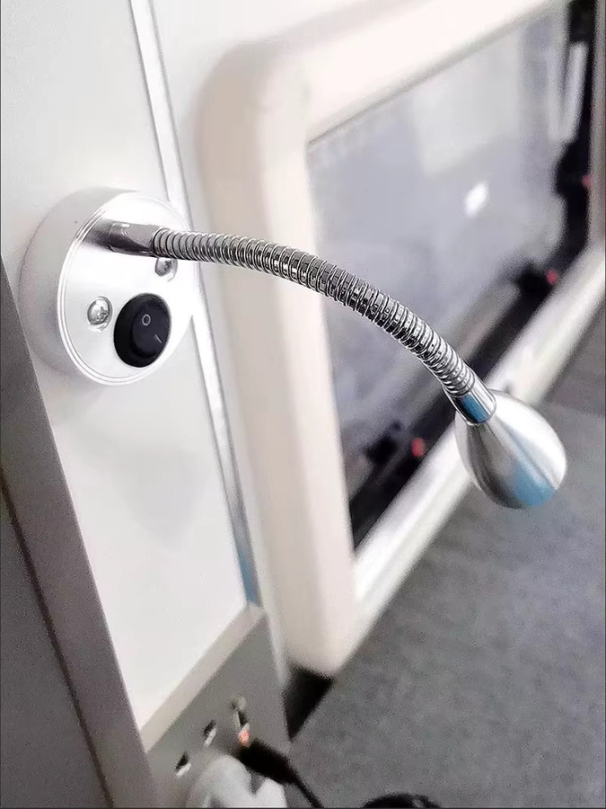 Ramalho LED-Lesewandleuchte für Boote und Yachten, 3W Warmweiß, 12-24V Marine-Beleuchtung aus Aluminium - Bild 3