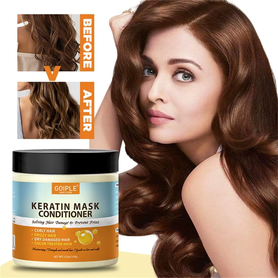 GOIPLE Keratin Haarmaske, Creme, für trockenes und strapaziertes Haar, 2 Stück - Bild 6