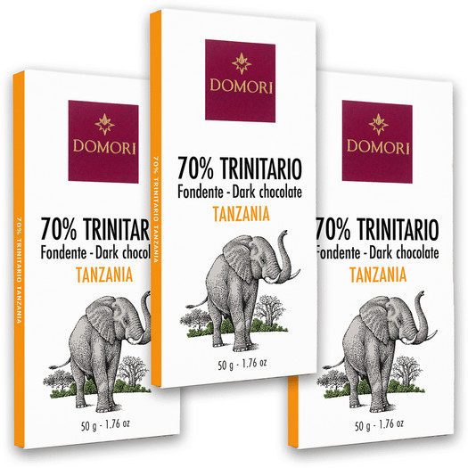 Domori Schokolade Trinitario Tansania 70 % 3 x 50 g - Bild 1