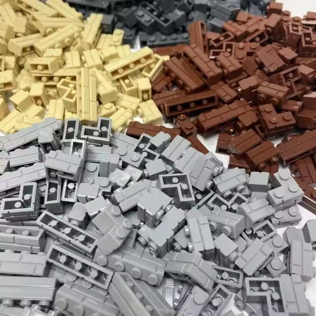 Hairun DIY-Bausteine Nachfüllpack 100 Stück in Grau für kreative MOC Stadt-Modelle aus Kunststoff - Bild 1