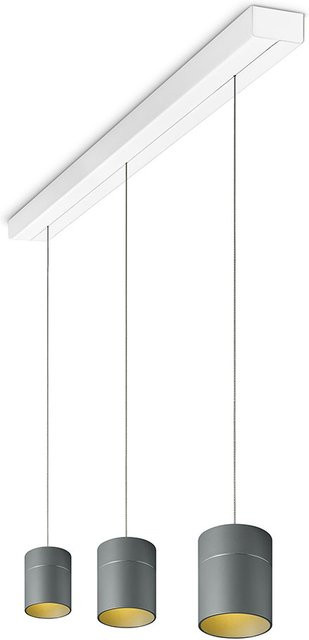 Oligo Tudor M LED-Pendelleuchte 3-flammig mit Tunable White und unsichtbarer Höhenverstellung, Grau matt und Weiß matt - Bild 1
