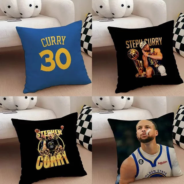 S-Stephen C-CurryS Kissenbezug im nordischen Vintage-Stil mit grafischem Design, quadratisch, Breite: 40 cm, Höhe: 40 cm - Bild 1