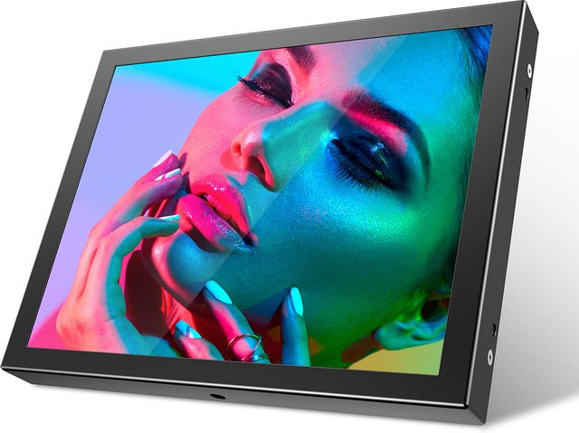 Eyoyo 8 Zoll tragbarer Industriemonitor mit 1024x768 LCD-Display, HDMI und VGA, schwarzer TFT-Bildschirm mit Lautsprecher für CCTV, Raspberry Pi und Auto-Rückfahrkamera - Bild 1