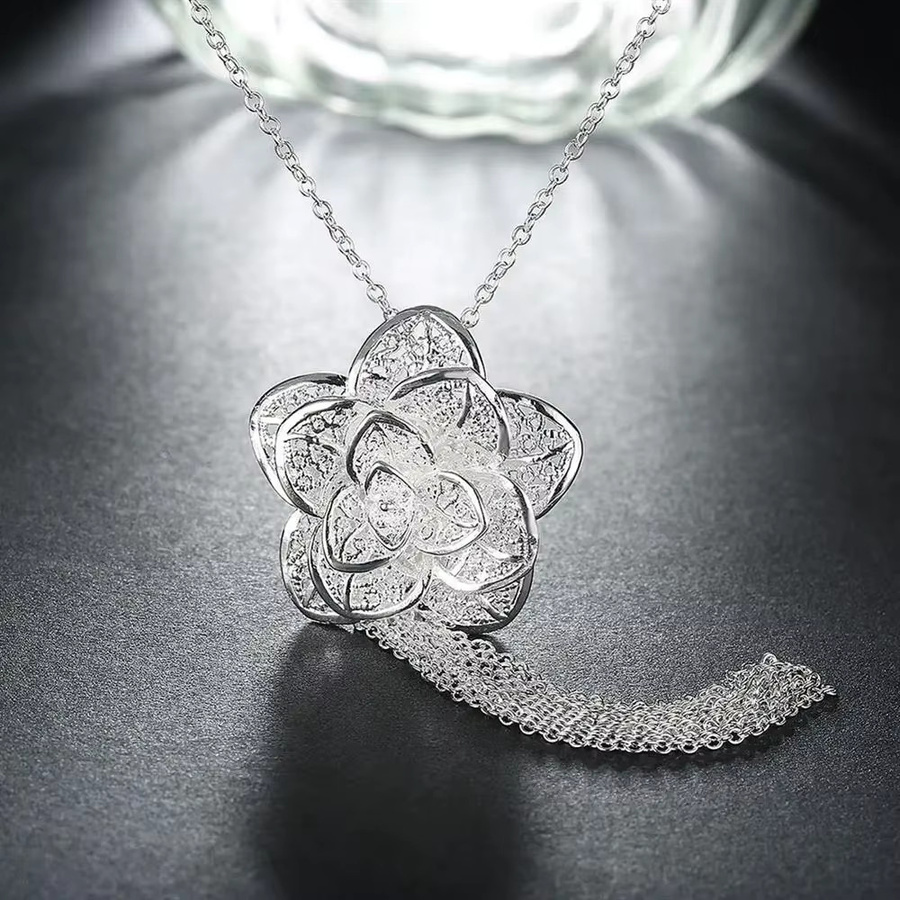 URMYLADY Schmuckset, 925 Sterlingsilber, Blume, Damen - Bild 3