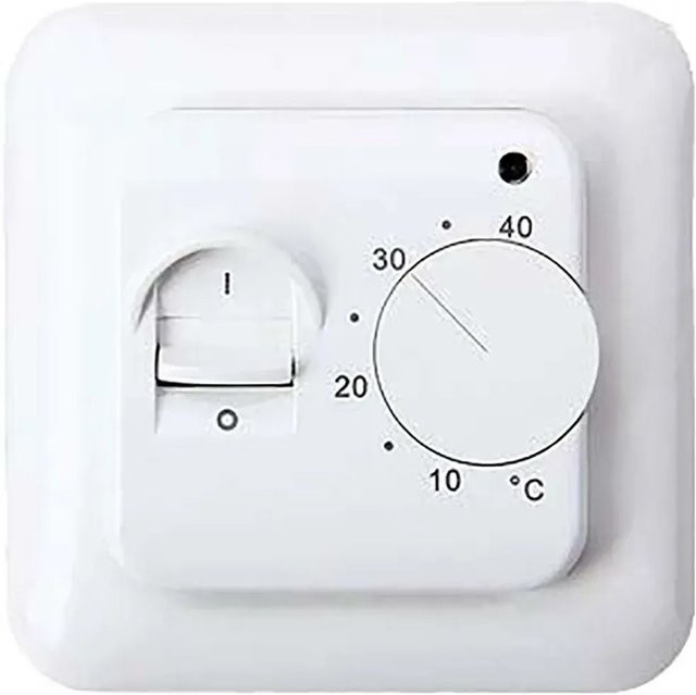 Perobe Analog Temperaturregler für elektrische Fußbodenheizungen in Weiß - Bild 1