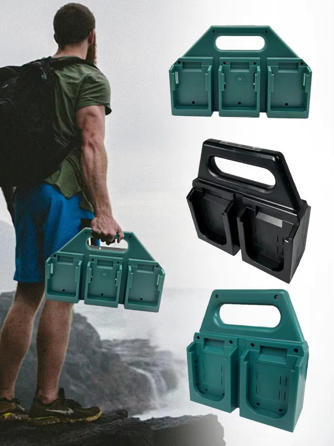 J1HA Schlagfestes 18-V-Batterie-Aufbewahrungsregal für Makita, Werkzeugzubehör zur Organisation von 4 oder 6 Zellen, Kunststoffhalter - Bild 7