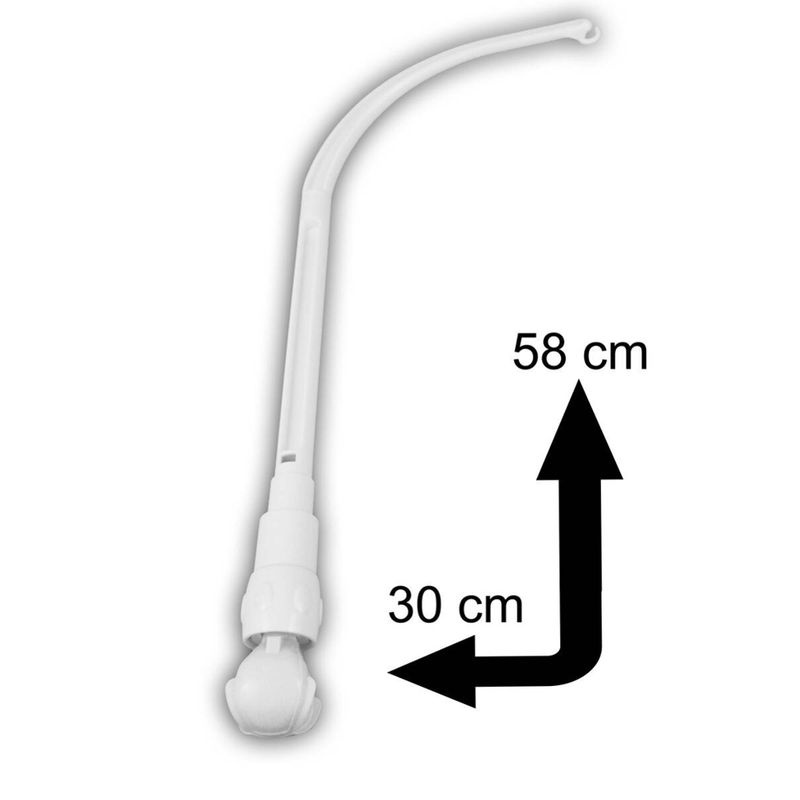 Niermann Mobilehalter für Rundstab aus Kunststoff in Weiss, B/H/L: 11 x 35 x 6 cm - Bild 2