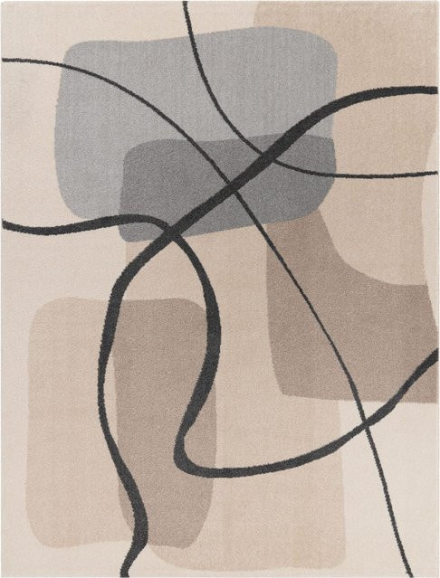 Teppich Balsa in Beige, modern und abstrakt, B/B: 160 x 230 cm, waschbar und fußbodenheizungsgeeignet - Bild 1