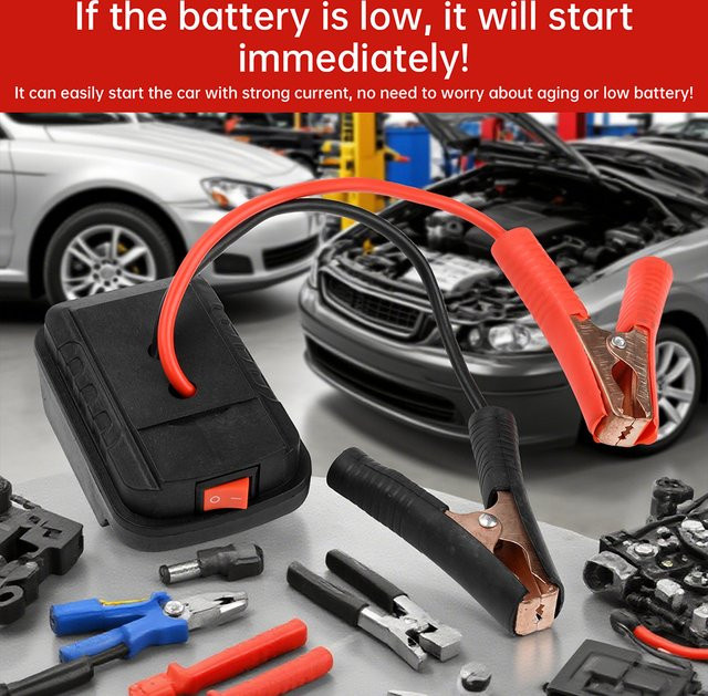 Auto Lithium-Batterie Konverter Ladegerät mit Clip und Zünder-Adapter für Starthilfe und Notstrom DIY Werkzeugset - Bild 1