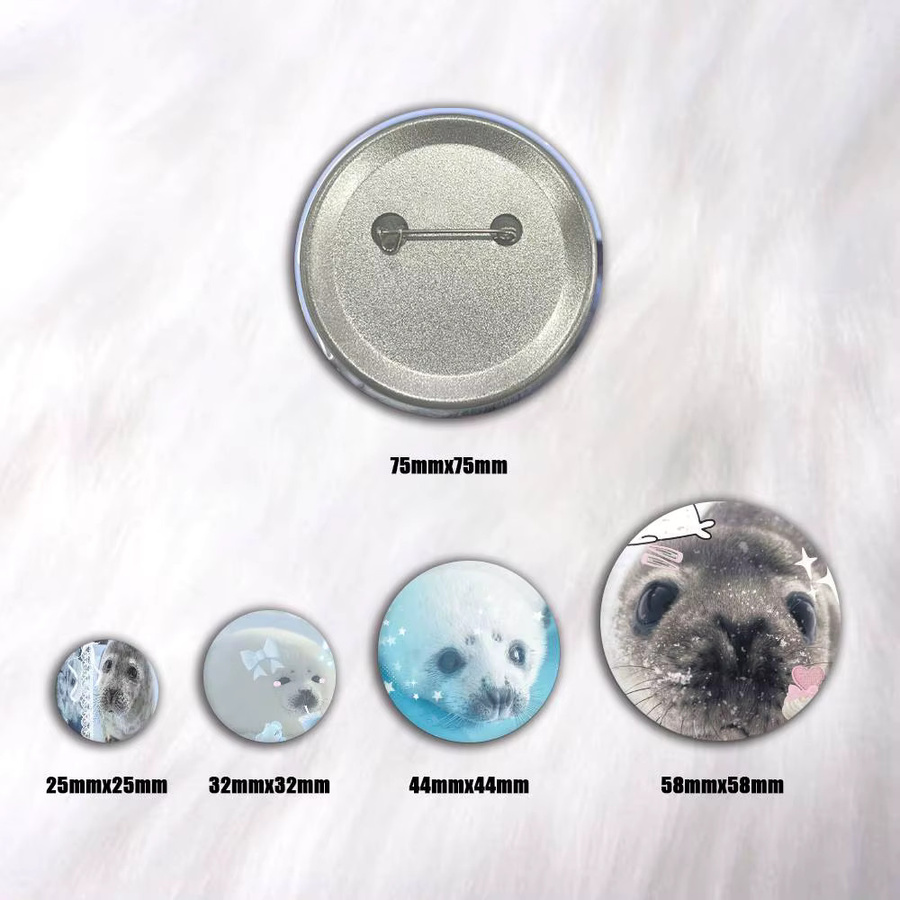 Seal Sea Weißblech-Brosche, Figuren-Motiv, Unisex - Bild 2
