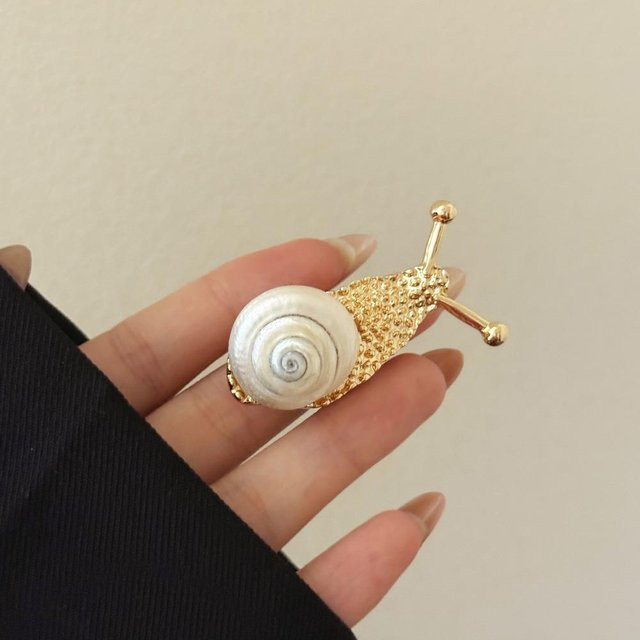 yeenbanine Ring, Muschel Schnecke, braun, Damen - Bild 1