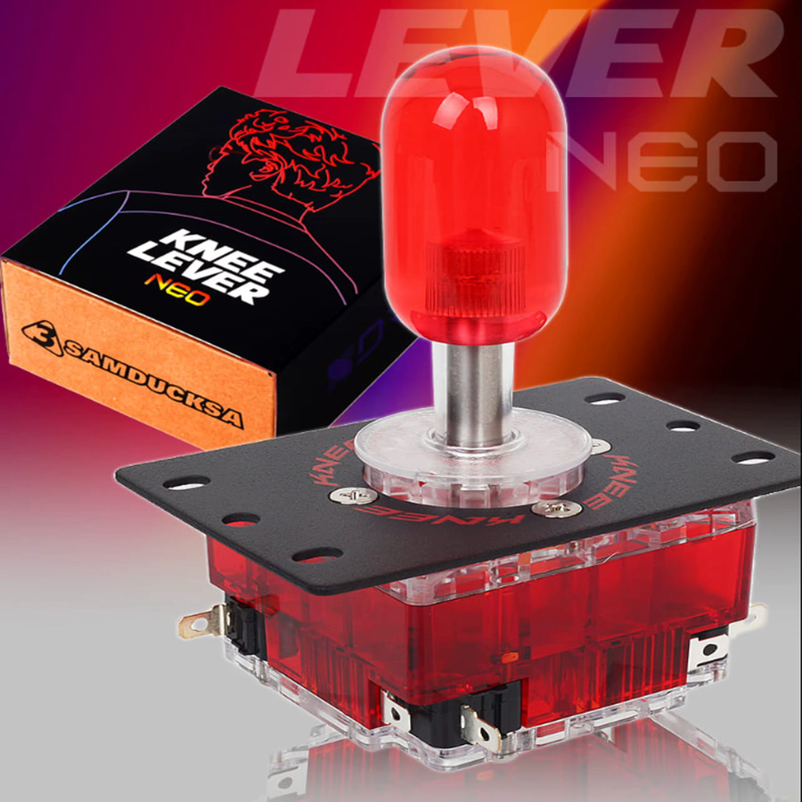 Samucksa KNEE-NEO Arcade-Stick für Fighting Games mit Crown Joystick in Rot - Bild 2