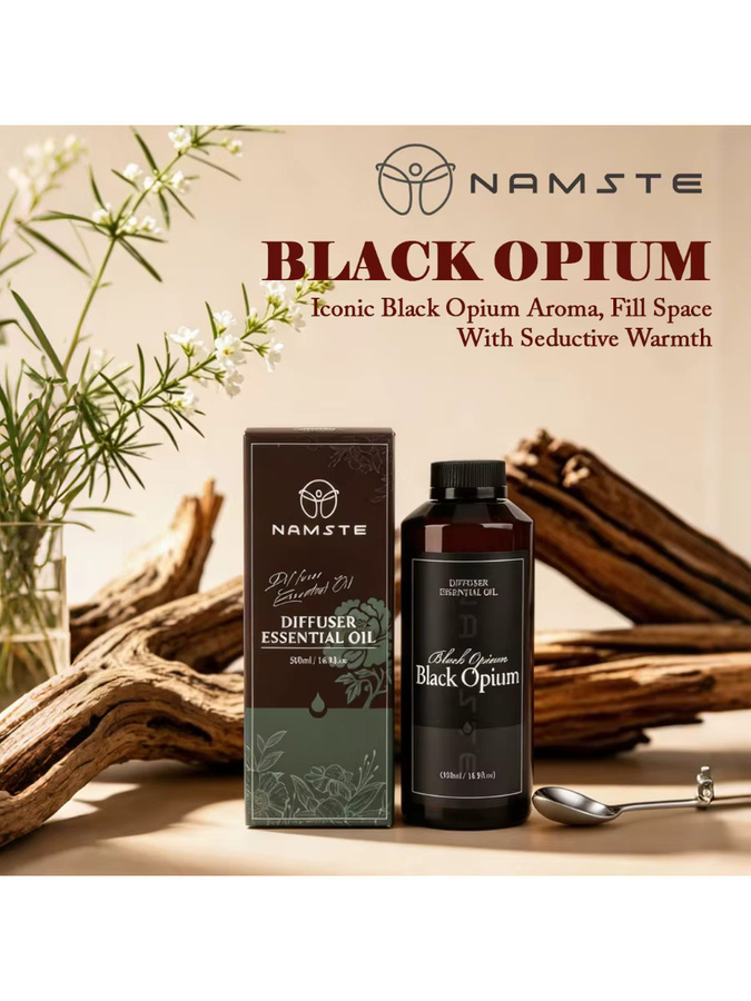 Namste Aroma Diffusor für ätherische Öle, Duftgerät und Lufterfrischer in Schwarz, 500 ml - Bild 5