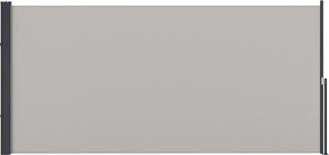 Outsunny Ausziehbare Seitenmarkise Hellgrau als Sichtschutz und Windschutz mit UV-Schutz aus Metall und Polyester, B: 300 cm, H: 140 cm - Bild 1