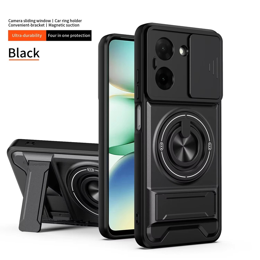 Robuste Armor PC+TPU Schutzhülle für Xiaomi Poco X8 Pro Max X7 F8 Ultra F7 M8 M7 Pro mit Kamera-Schiebefenster in Schwarz - Bild 7