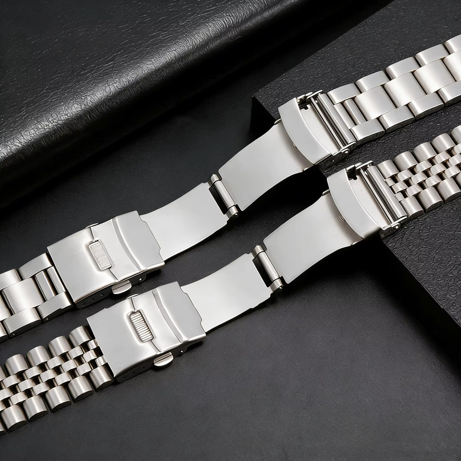 Chumoon Uhrenarmband Edelstahl, Silber, Unisex, 20mm 22mm - Bild 4