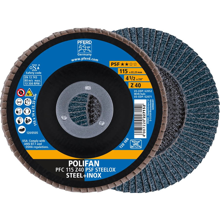 PFERD Polifan PSF PFC Steelox Fächerscheibe Durchmesser: 115 mm - Bild 2