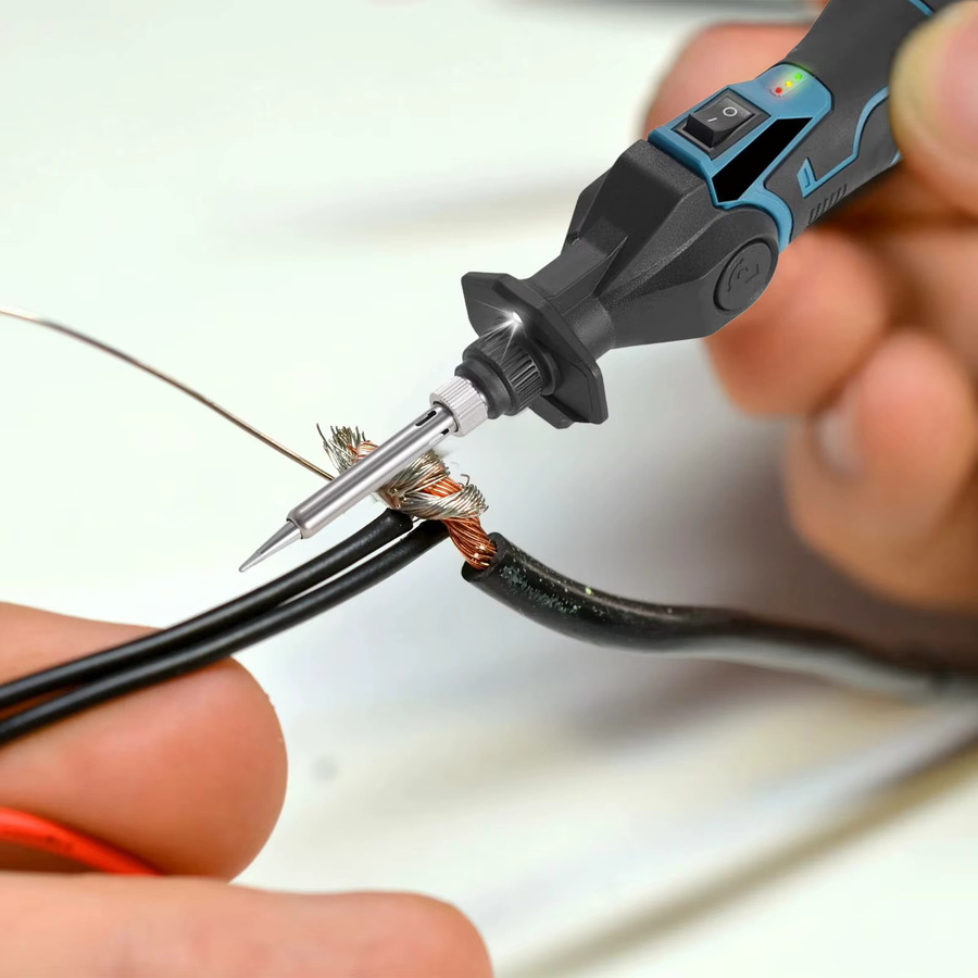 TKKEACE Elektrischer Lötkolben 30W mit Schnellheizung und einstellbarer Temperatur 0-400 ℃ in Schwarz - Bild 7