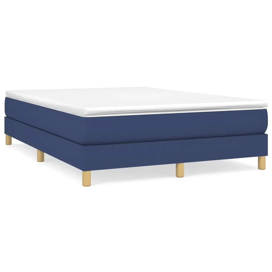 vidaXL Boxspringbett Blau Stoff B/T/H: 140 x 200 x 203 cm - Bild 2