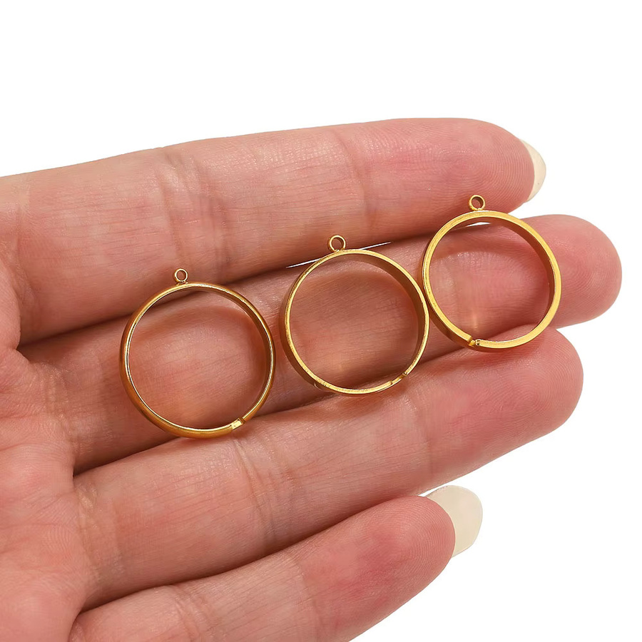10 Stück Einstellbare Ringe Edelstahl, Unisex - Bild 2