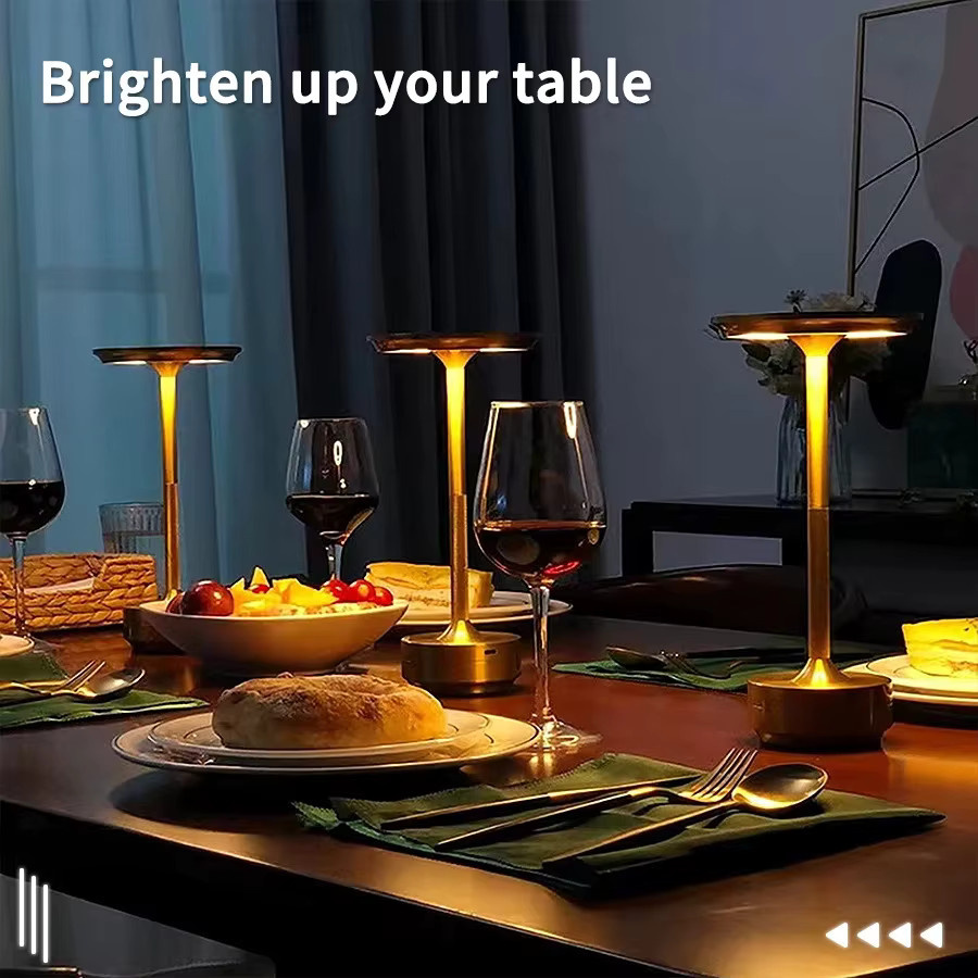 HPH Kabellose Retro Tischlampe mit Touch-Funktion, stufenlos dimmbar und wiederaufladbar - Bild 2