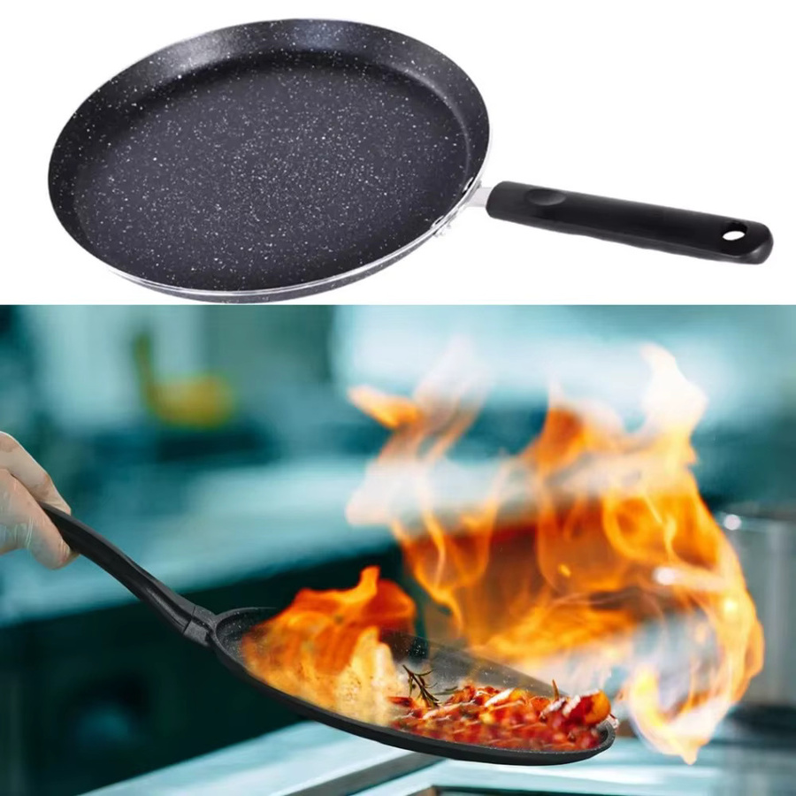 FEB.WIND Antihaft Crepe Pfanne aus Keramik in Schwarz für Frühstück, Camping und Küche - Bild 6