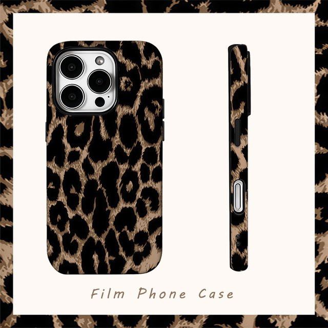 Potdemiel Handyhülle Klassische Leopard mit doppelschichtiger Rückseite für iPhone 16 15 14 13 12 11 X XS XR XS Max 7 8 Pro Max Plus in Multicolour - Bild 1