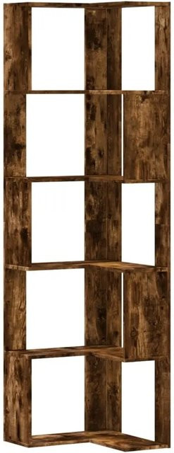 vidaXL Eck-Bücherregal mit 5 Böden in Räuchereiche, B/T/H: 50 x 50 x 179 cm - Bild 1