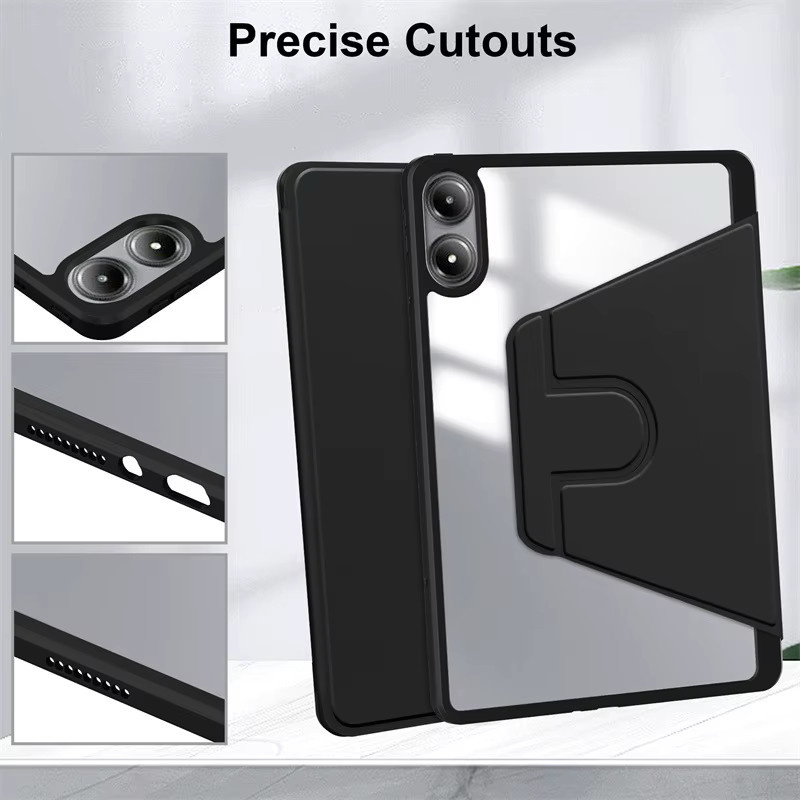 Xiaomi Magnetische Smart Case für Redmi Pad Pro 12,1 Zoll 2024 mit rotierendem Ständer und Stiftschlitz in Schwarz - Bild 4
