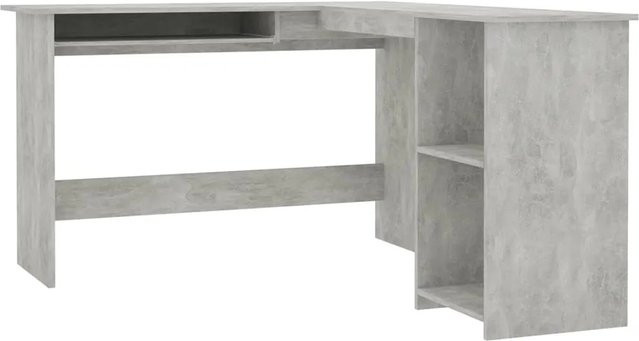 vidaXL Eckschreibtisch in L-Form aus Holzwerkstoff in Betongrau, B/T/H: 120 x 140 x 75 cm - Bild 1