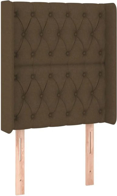 vidaXL LED Kopfteil Dunkelbraun mit USB-Ladeport und integrierter Beleuchtung, gepolstert, B: 83 cm, T: 16 cm, H: 118-128 cm - Bild 1