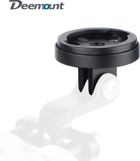 DEEMOUNT Richtungsverstellbarer Adapter in Schwarz für Fahrradcomputer, Scheinwerfer, Rückleuchten und Sportkameras - Bild 1