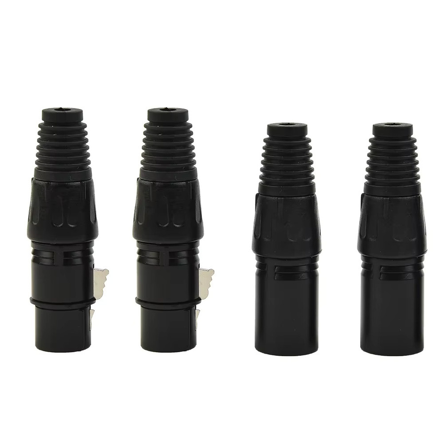 10 Paar XLR DMX 3-polige Mikrofon-Audiokabel mit männlichen und weiblichen Steckverbindern in Schwarz - Bild 6
