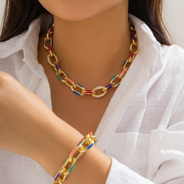 Ingemark Schmuck-Set, Halskette, Armband, Bunt, Gold, Damen - Bild 1