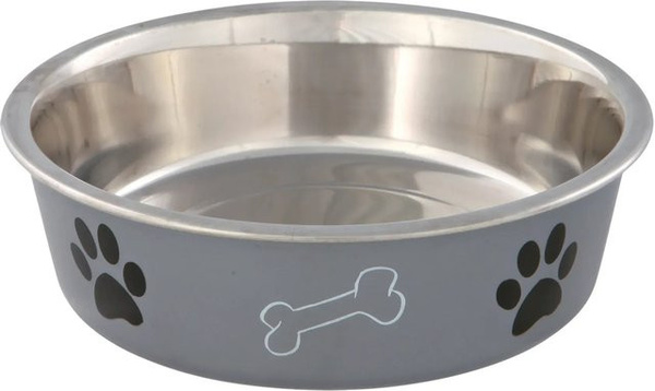 Jollypaw Edelstahlnapf mit Kunststoffmantel, Durchmesser: 17 cm, 0,8 l