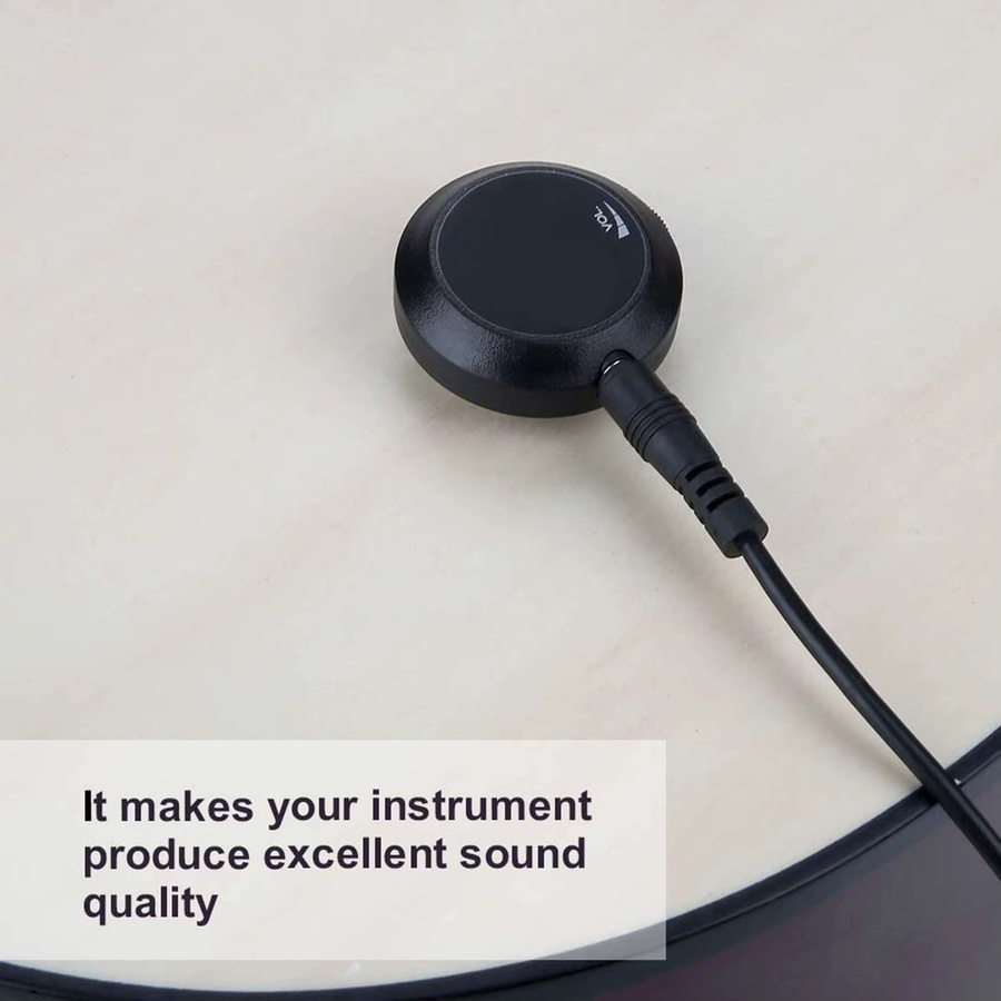 Swan Mini Piezo Kontakt Mikrofon Pickup Wandler für Akustische Gitarre, Violine und Ukulele in Schwarz - Bild 3