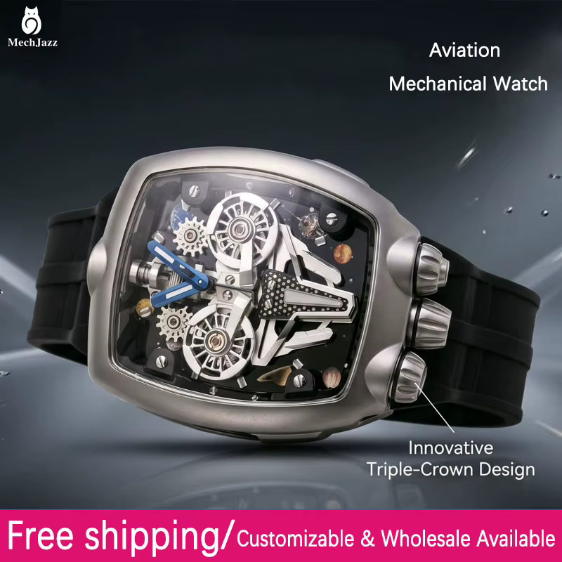 MechJazz Armbanduhr Automatik, Titan, Blau, Herren - Bild 4