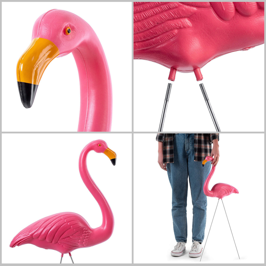 KADAX Flamingo Figur Set in Rosa, 2 Stück, Höhe: 83 cm, Breite: 36 cm - Bild 2