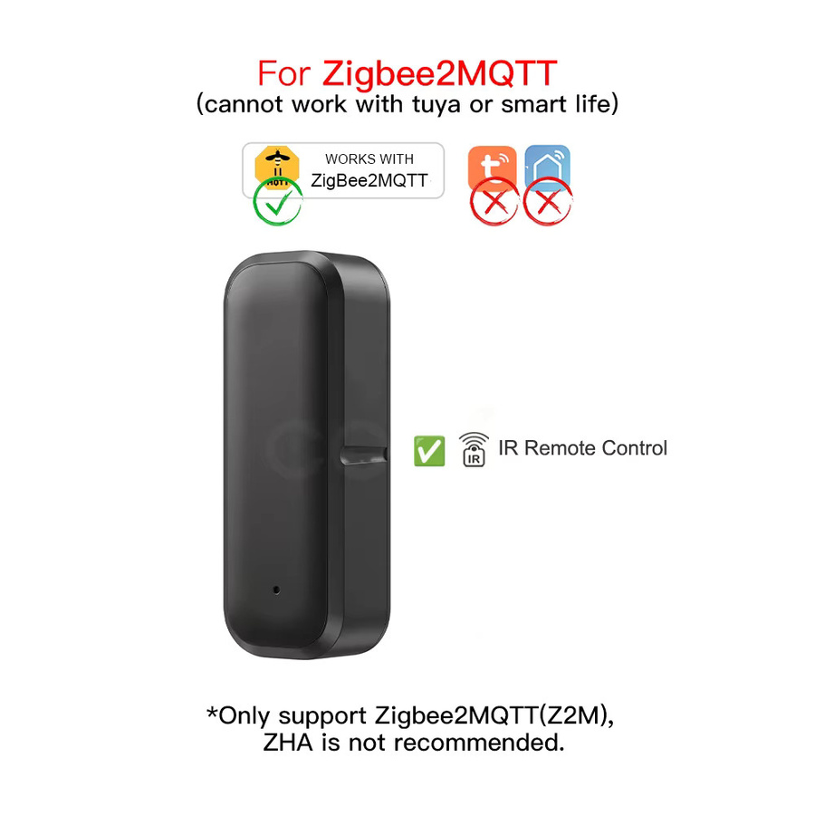 Tuya Zigbee Smart IR-Fernbedienung und Temperatur-Feuchtigkeitssensor in Schwarz für TV, DVD und Klimaanlage, kompatibel mit Alexa und Google Home - Bild 4