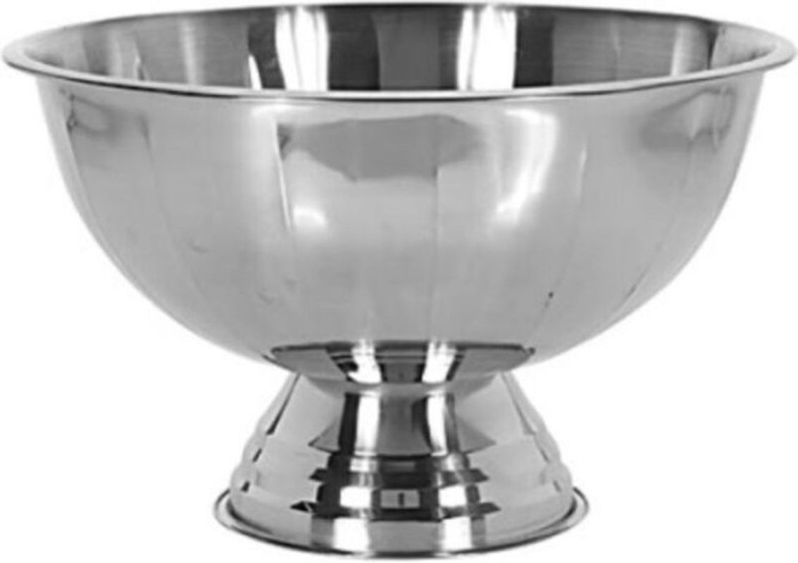 Edelstahlschale von REGALOS MIGUEL in Silber, rund und matt, Durchmesser: 38 cm - Bild 1
