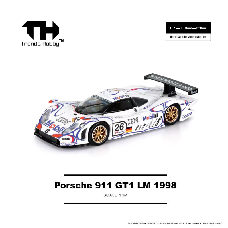 Bburago 911 Gt1 Lm 1998 24-H Le Mans Champion Car, Miniaturmodellspielzeug, 1:64, Metall - Bild 2