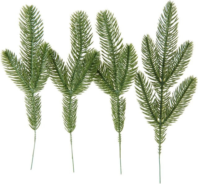 VBS Tannenzweig mit 3 Spitzen in Grün aus Kunststoff für die Weihnachtszeit - Bild 1