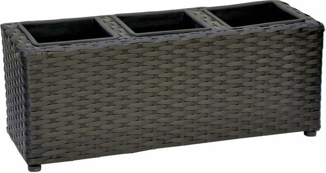 Dazikemo Fensterbank Pflanzkübel Jeremy in Anthrazit oder Braun aus Kunststoff, B/T/H: 48,0 x 18,0 x 18,0 cm - Bild 1