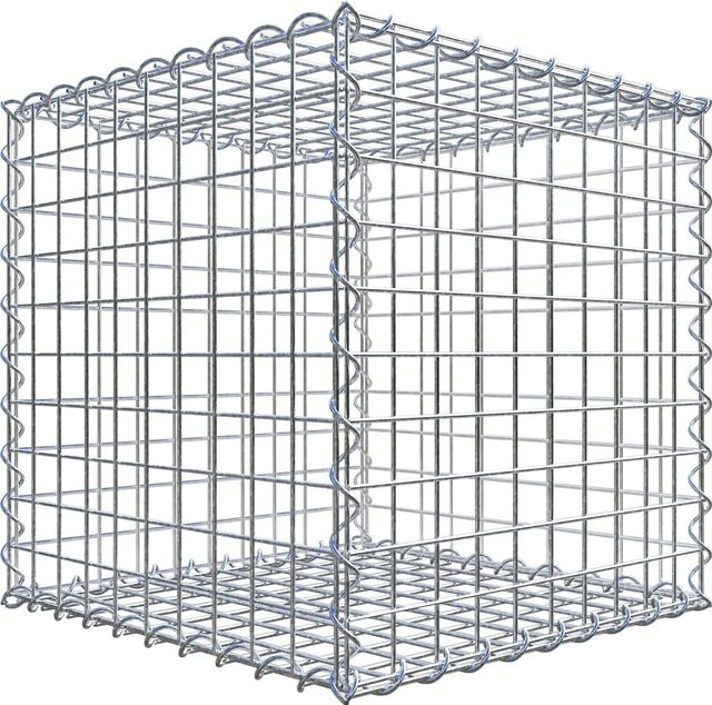 Gabiona Spiralgabione aus Stahl in Silbergrau, B/T/H: 50 x 50 x 50 cm - Bild 1