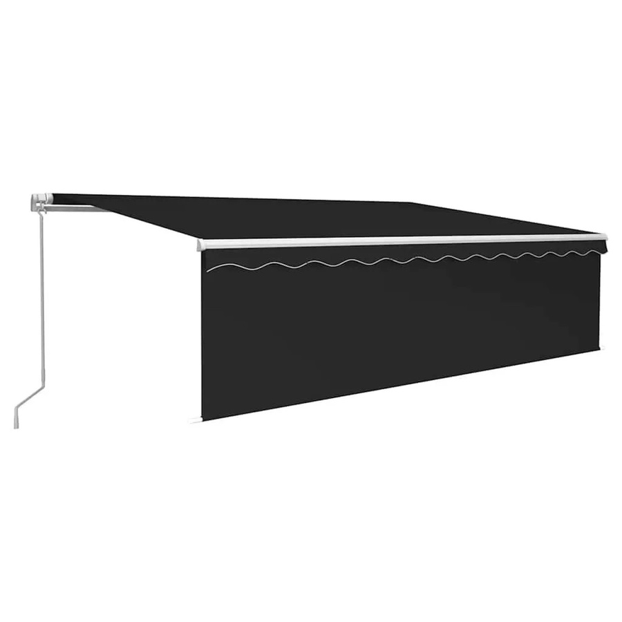 vidaXL Markise manuell einziehbar mit Rollo in Anthrazit, B: 500 cm, T: 300 cm - Bild 2