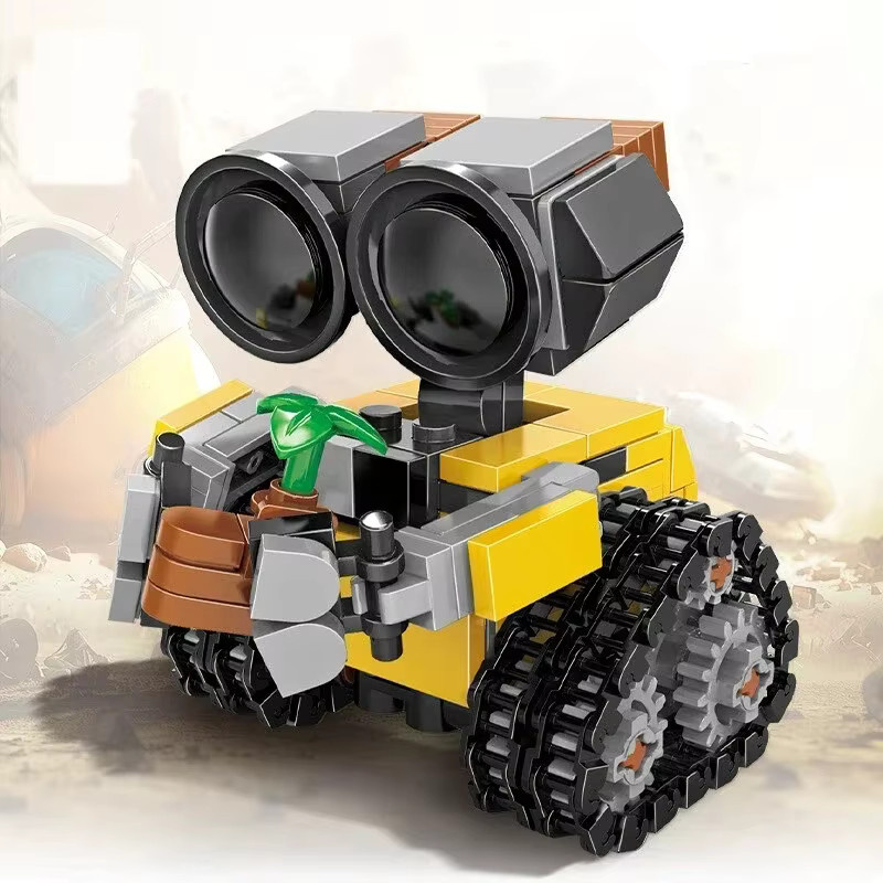 Bandai Disney Wall-E Mini Baustein Set, Gelb, Kreatives MOC Modellbau Spielzeug für Kinder - Bild 5