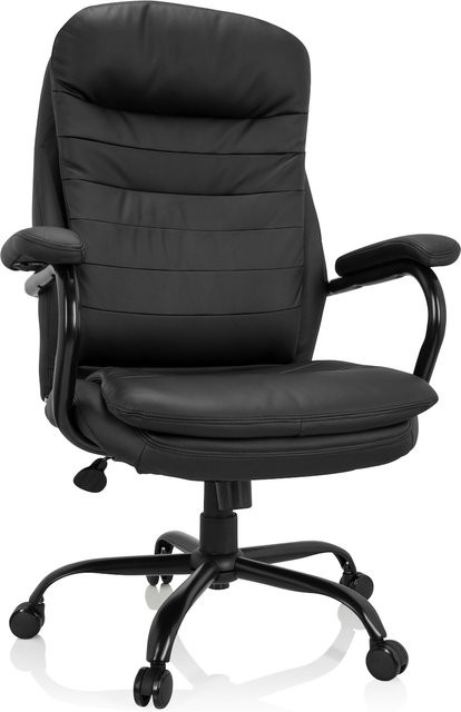 hjh OFFICE Drehstuhl RELAX XXL in Weiß aus Kunstleder mit Armlehnen - Bild 1
