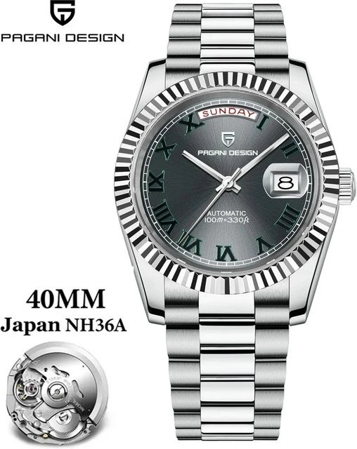 PAGANI DESIGN Armbanduhr Edelstahl, Saphirglas, 40 mm, Herren - Bild 1