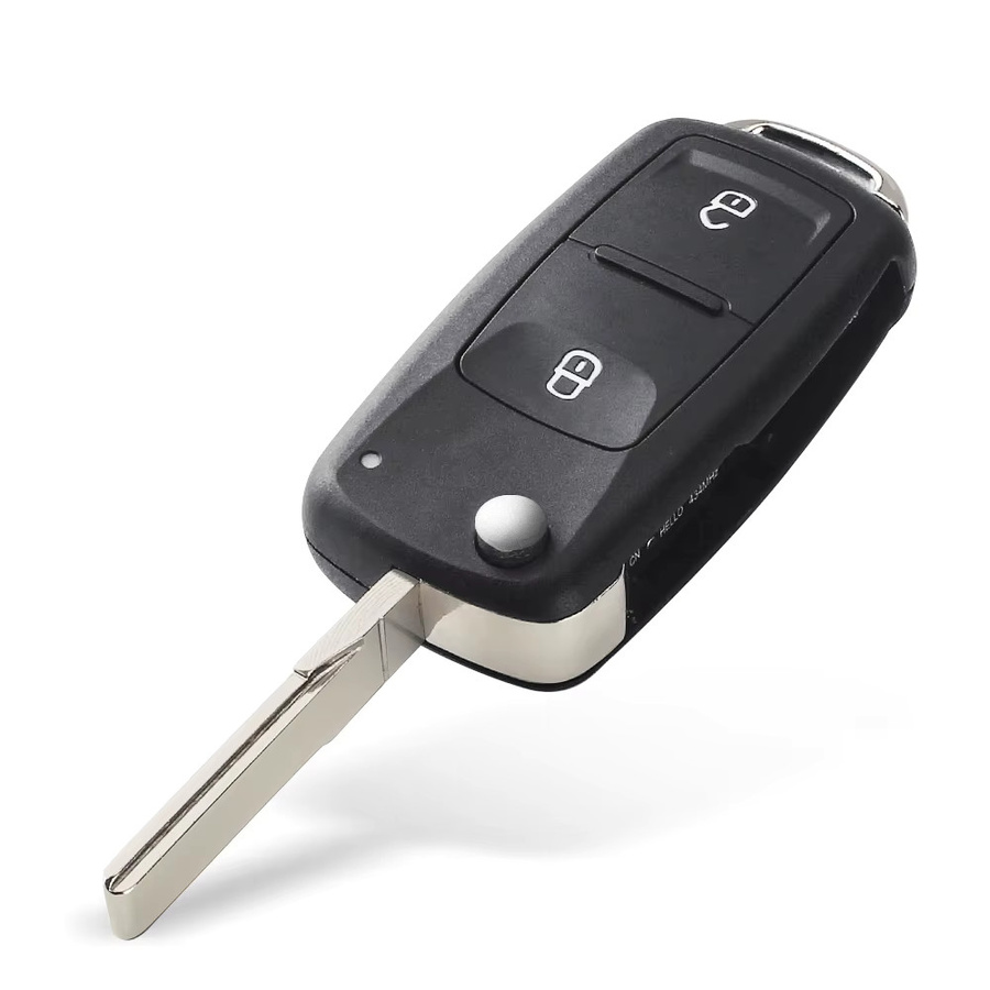 KEYYOU Fernbedienung Klappschlüssel 434 MHz ID48 Chip für VW Volkswagen Golf Passat Tiguan Polo Jetta Beetle Skoda Seat in Schwarz - Bild 3