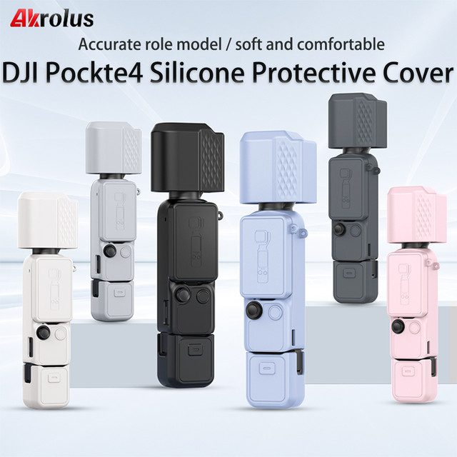 DJI OSMO Pocket 4 Silikon-Schutzhülle in Weiß mit Trageband für Gehäuse und Objektiv, stoßfest und kratzfest - Bild 1